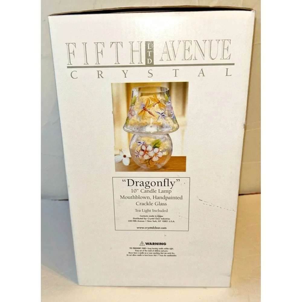 Fifth Avenue LTD Crystal Candle‎ Lamp Dragonfly 10